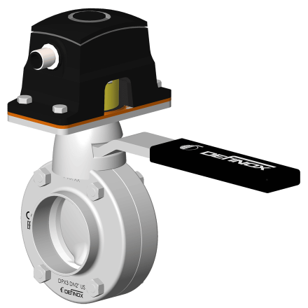 Vanne papillon manuelle DPX3 avec capteur IO-Link MVQ