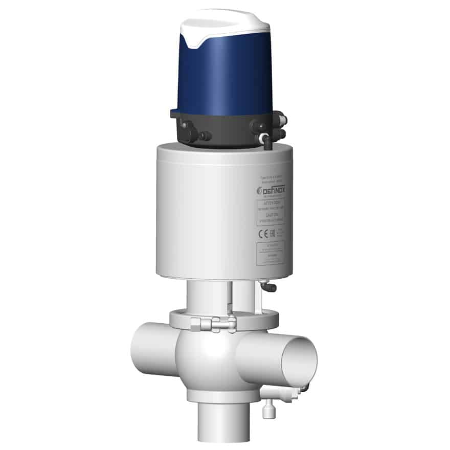 Vanne à clapet double étanchéité DCX3 DE 1 témoin de fuite corps en T avec boîtier de contrôle Sorio