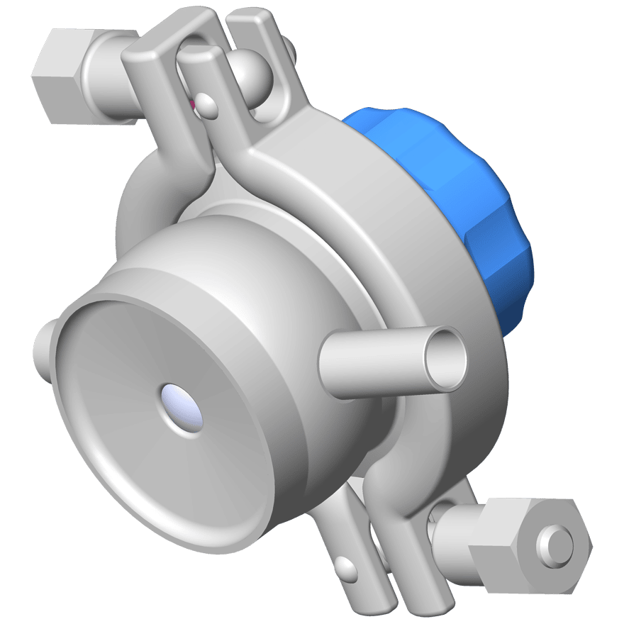 Vanne à membrane DMX prise d'échantillon 2 voies