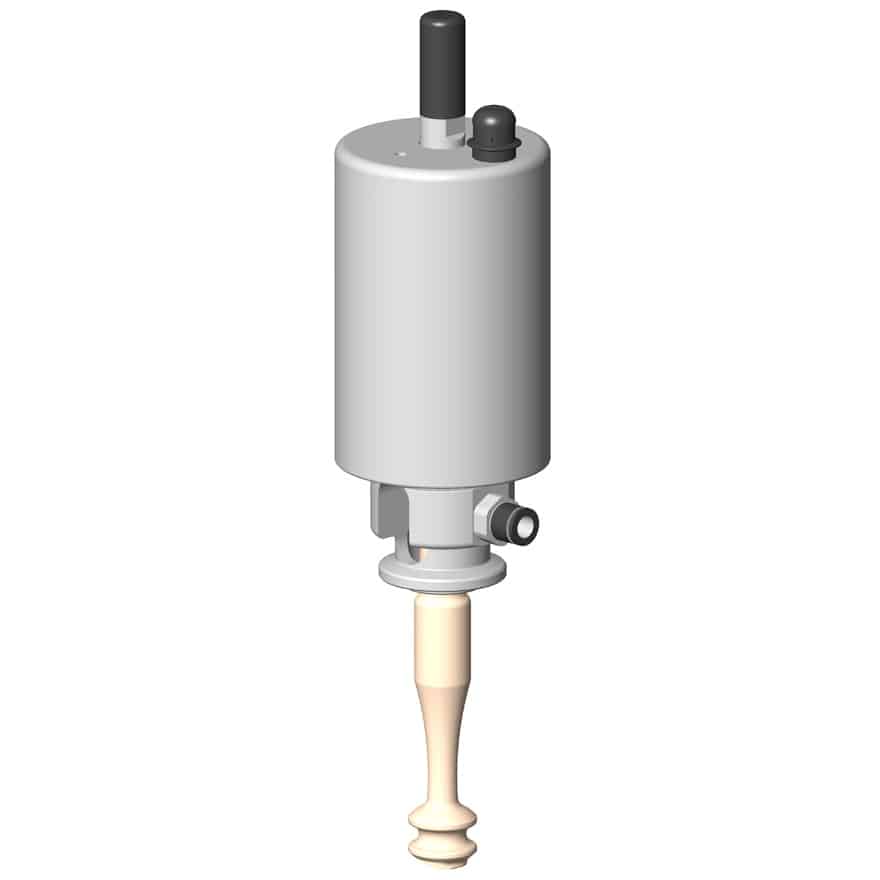 Détail vanne à clapet simple étanchéité fractionnelle DCX4FRACT