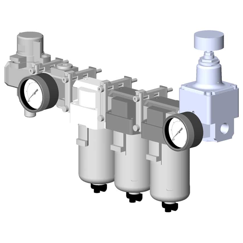 Module de traitement de l'air manuel gestion de la pression des sytèmes de raclage