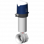 Vanne-papillon-automatique-DPAX-affleurante-avec-boîtier-de-contrôle-Sorio