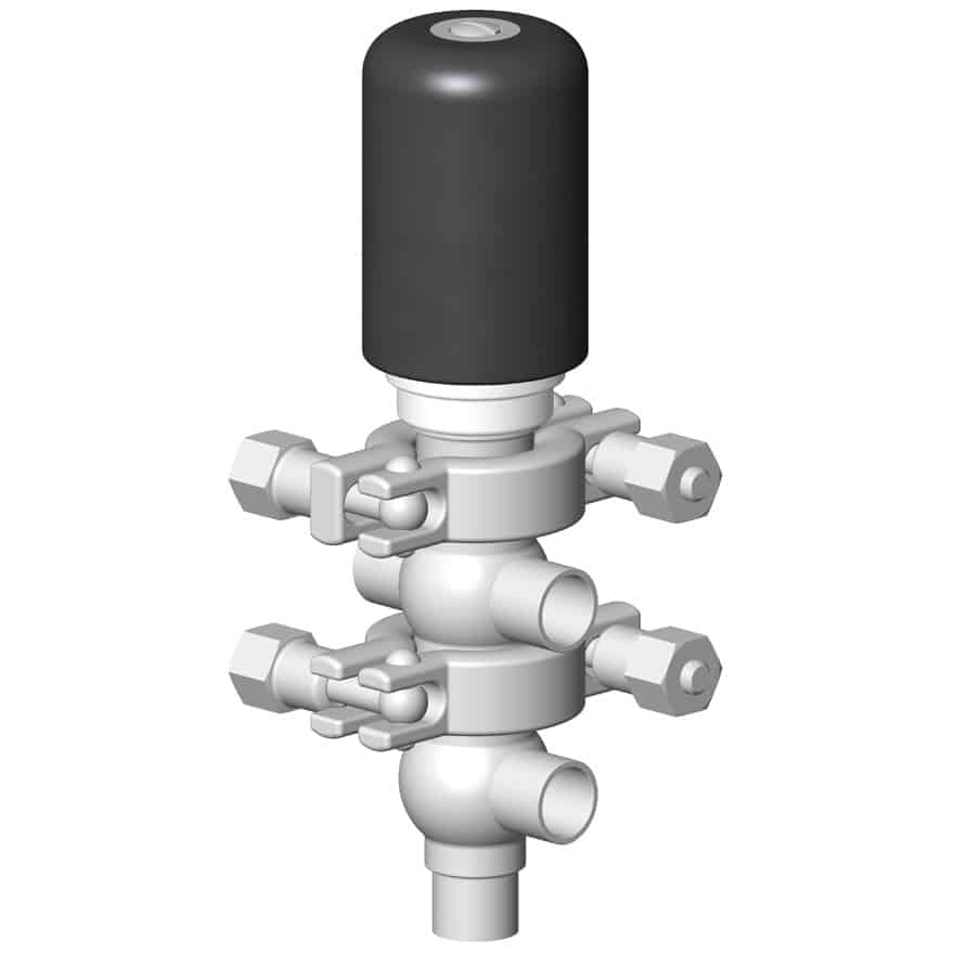 Vanne à clapet simple étanchéité fractionnelle manuelle DCX4FRACT corps en TL