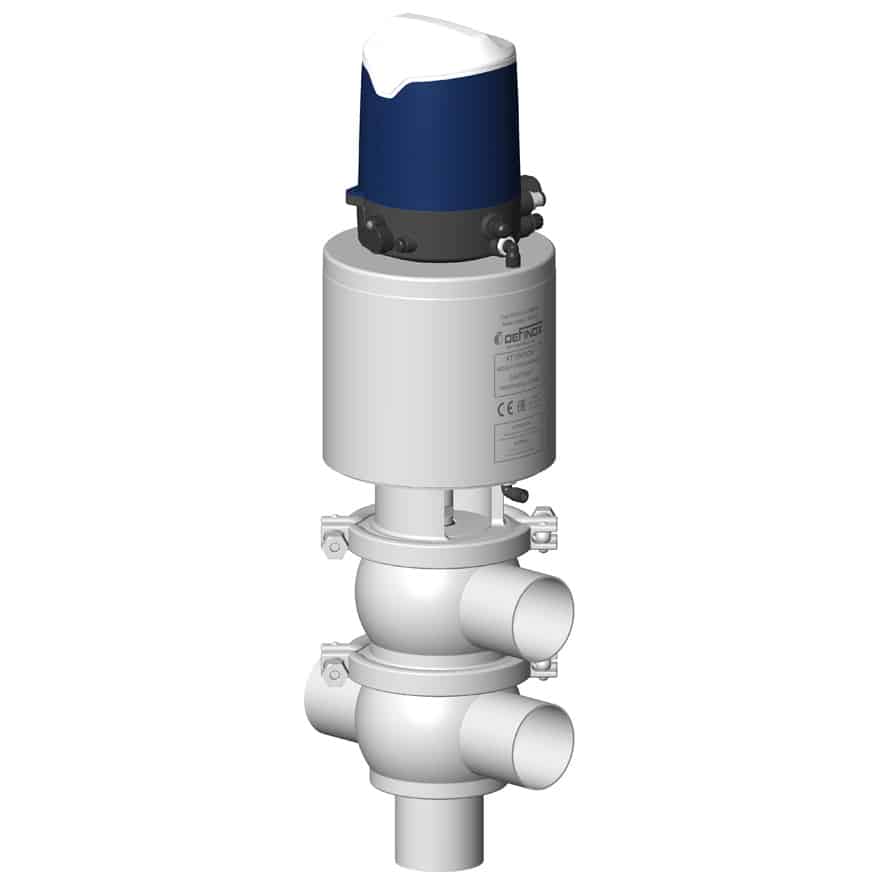 Vanne à clapet simple étanchéité à membrane DCX4 corps en LT avec boîtier de contrôle Sorio