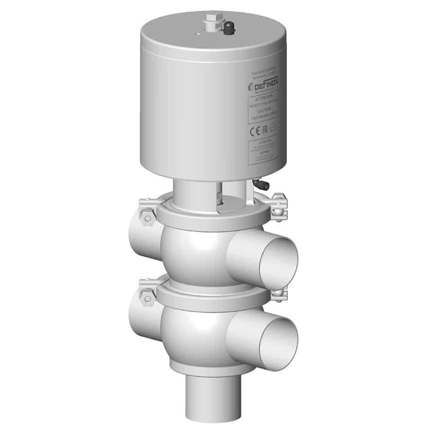 Vanne à clapet simple étanchéité à membrane DCX4 corps en TT avec boîtier de contrôle Sorio