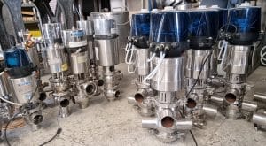 Vannes Definox en stock chez CPFI, avant remise en état