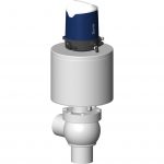High pressure shut-off valve L body with Sorio control top