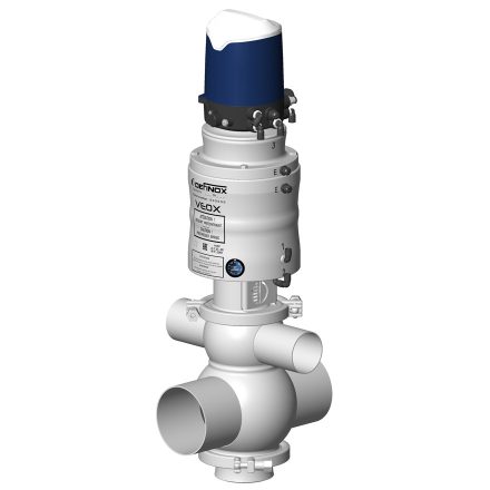 Mixproof valve VEOX with double independent plugs multi-size bodied 01 with Sorio control top