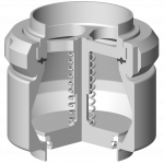 Non-return valve PFA sealing