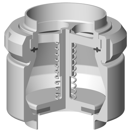 Non-return valve with elastomer sealing