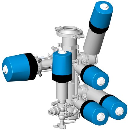 Stop station for double pigging system