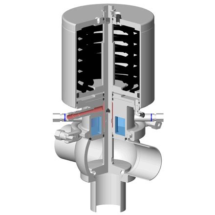 Zoom aseptic shut-off valve DCX3 single sealing steam bearing