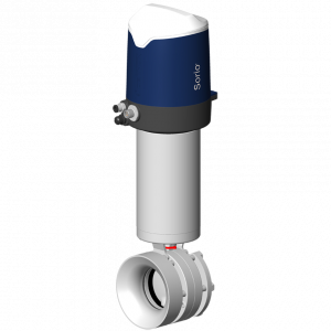 Automatic flush butterfly valve DPAX with Sorio control top