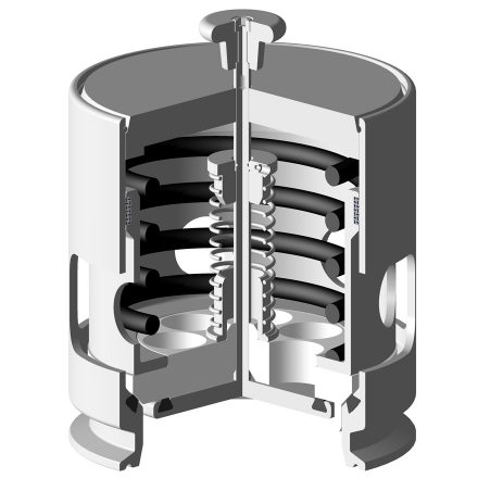 Cut vacuum pressure relief valve 4''