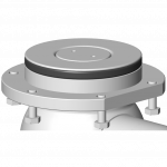 Flange detail of tank bottom shut-off valve for powder application