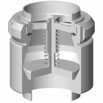 Non-return valve metal metal sealing