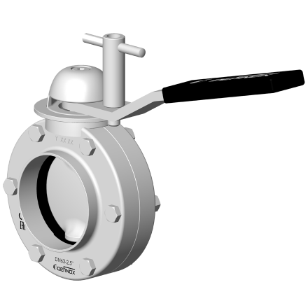 Manual butterfly valve DPX3 with adjustable handle
