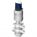 Mixproof valve VDCI-MC PFA with double indpendent plugs body 13 with Sorio control top