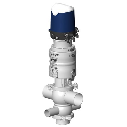 Mixproof valve VEOX with double independent plugs multi-size bodied with Sorio control top