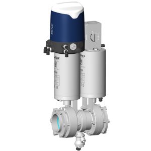 DPAX DE EBC butterfly valve double sealing between flanges with Sorio control top