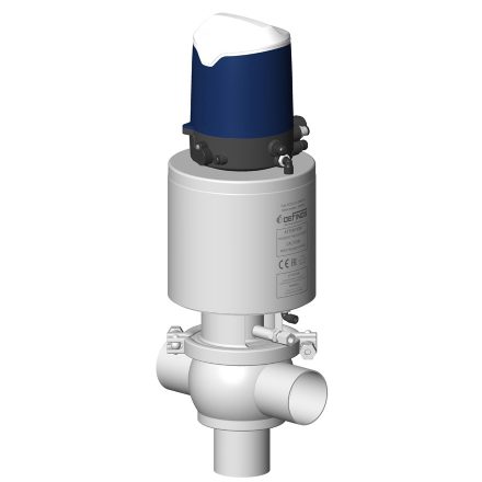 Aseptic shut-off valve DCX3 steam bearing T body with Sorio control top