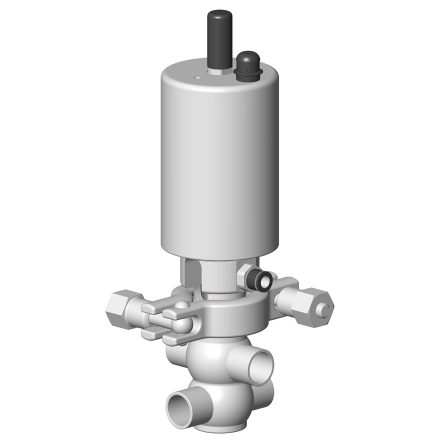 Automatic fractional shut-off valve DCX3 FRACT cross body with Sorio control top