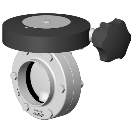 Manual butterfly valve DPX3 with micrometric handle